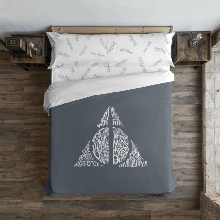 Housse de Couette Harry Potter Deathly Hallows Multicouleur 175 Fils 140 x 200 cm Lit 1 persone