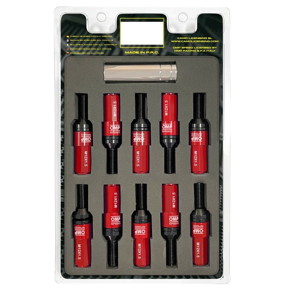 Kit de vissage OMP OMPS09981206 28 mm Rouge M12 x 1,50