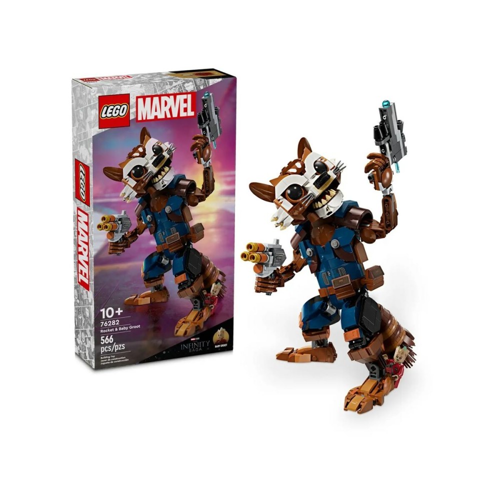 Konstruktionsspiel Lego Marvel 76282 Rocket and Baby Groot Bunt 566 Stücke