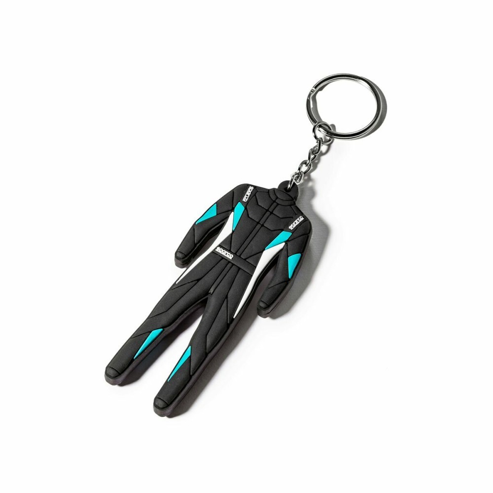 Keychain Sparco Leather Suit Racing Black