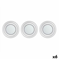 Mirror Set Circular Silver polypropylene 78 x 26 x 2,5 cm (6 Units)