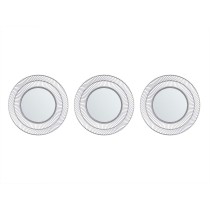 Mirror Set Circular Silver polypropylene 78 x 26 x 2,5 cm (6 Units)