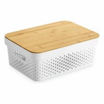 Mehrzweckbox Confortime Weiß Braun Bambus Kunststoff 36 x 26,5 x 13,5 cm (6 Stück)