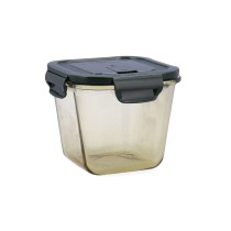 Boîte à lunch hermétique Bidasoa Infinity Carré 900 ml Jaune verre (12 Unités)