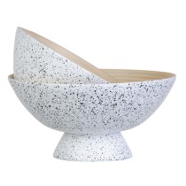 Bowl White Natural 25 x 25 x 11 cm