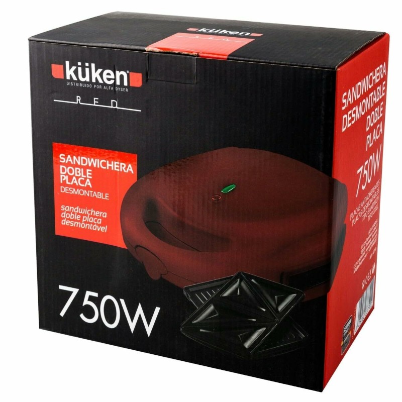 Machine à sandwich Küken 33790 Rouge 750 W