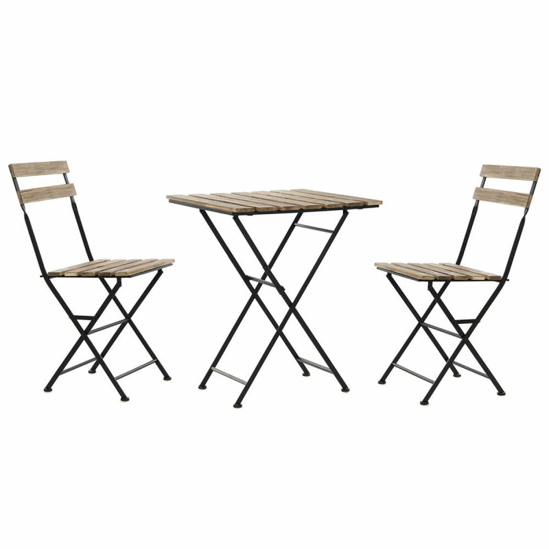 Ensemble Table + Chaises DKD Home Decor 60 x 60 x 74 cm (3 pcs)