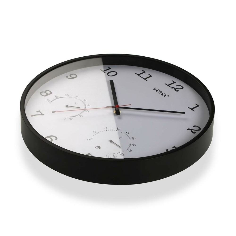 Horloge Murale Versa Blanc Plastique 4,3 x 35,5 x 35,5 cm