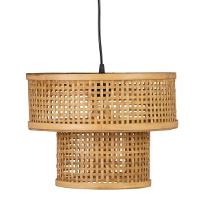 Ceiling Light Black Natural Wood Bamboo 220-240 V 34 x 34 x 26,5 cm