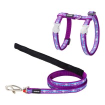 Harnais pour chat Red Dingo Style Violet Bleu Licorne Sangle