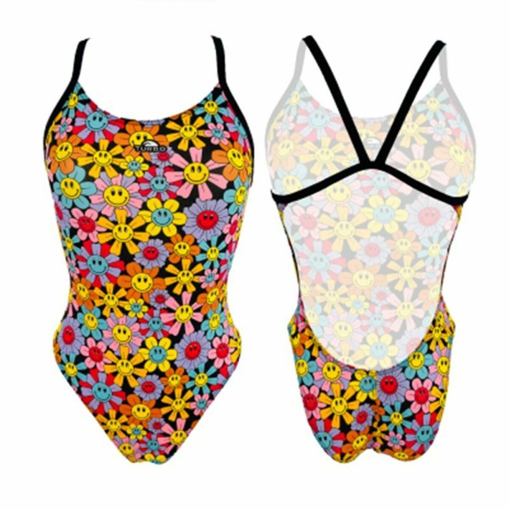 Maillot de bain femme Turbo Turbo Teen Fun-Daisies  Noir