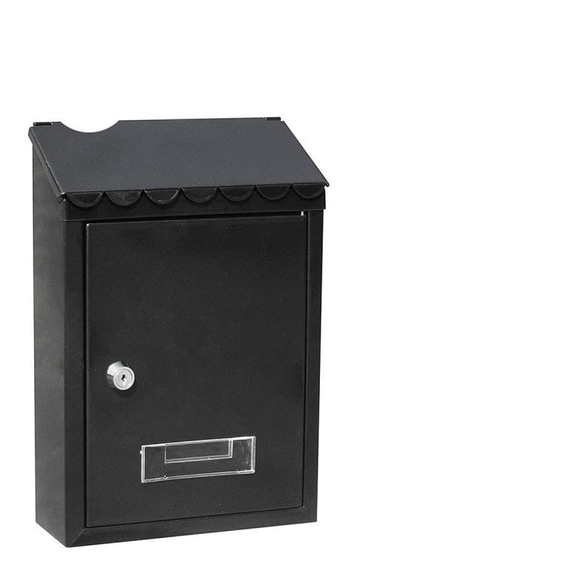 Briefkasten EDM Standard 21 x 6 x 30 cm Schwarz Stahl