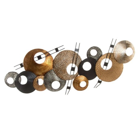 Wall Decoration DKD Home Decor 117 x 6 x 47 cm Grey Copper Vintage Modern Circles