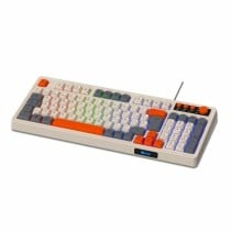 Tastatur PcCom Weiß Qwerty Spanisch