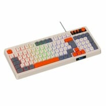 Tastatur PcCom Weiß Qwerty Spanisch