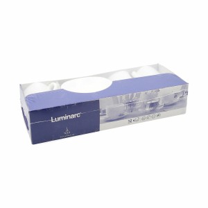 Lot de tasses avec soucoupes Luminarc 04998 (12 pcs) Blanc verre 220 ml (12 Pièces)