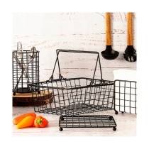 Wire Basket Quid Ebano Metal Steel 30 x 23 x 10,5 cm