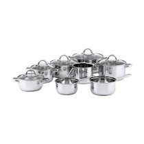 Casserole with lid Quid Metal Steel (24 cm)