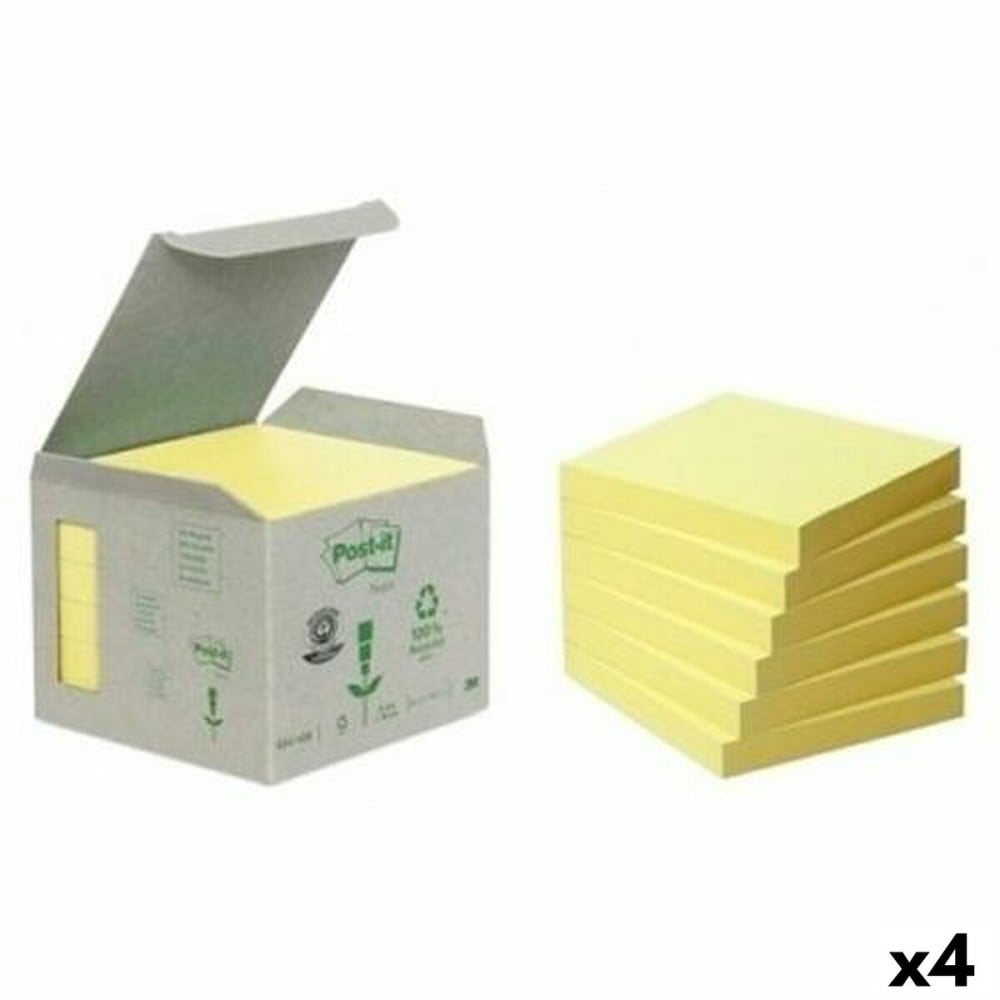 Ensemble de Notes Adhésives Post-it Jaune 6 Pièces 76 x 76 mm (4 Unités)