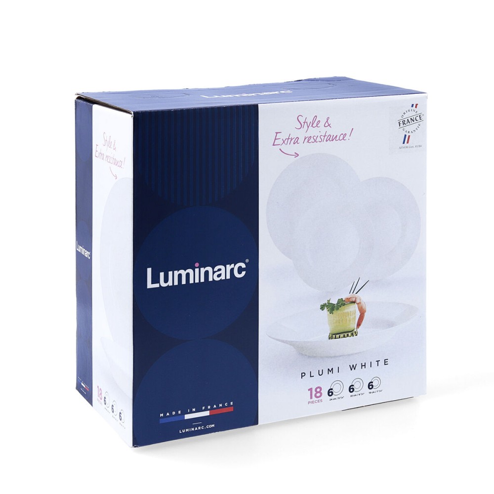 Geschirr Luminarc Plumi Bunt Glas 18 Stücke