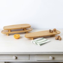 Snack tray Bidasoa Bambu Brown Wood 40 x 15,5 x 4,8 cm