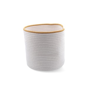 Decorative basket Vinthera Moa Cotton White 25 x 25 cm