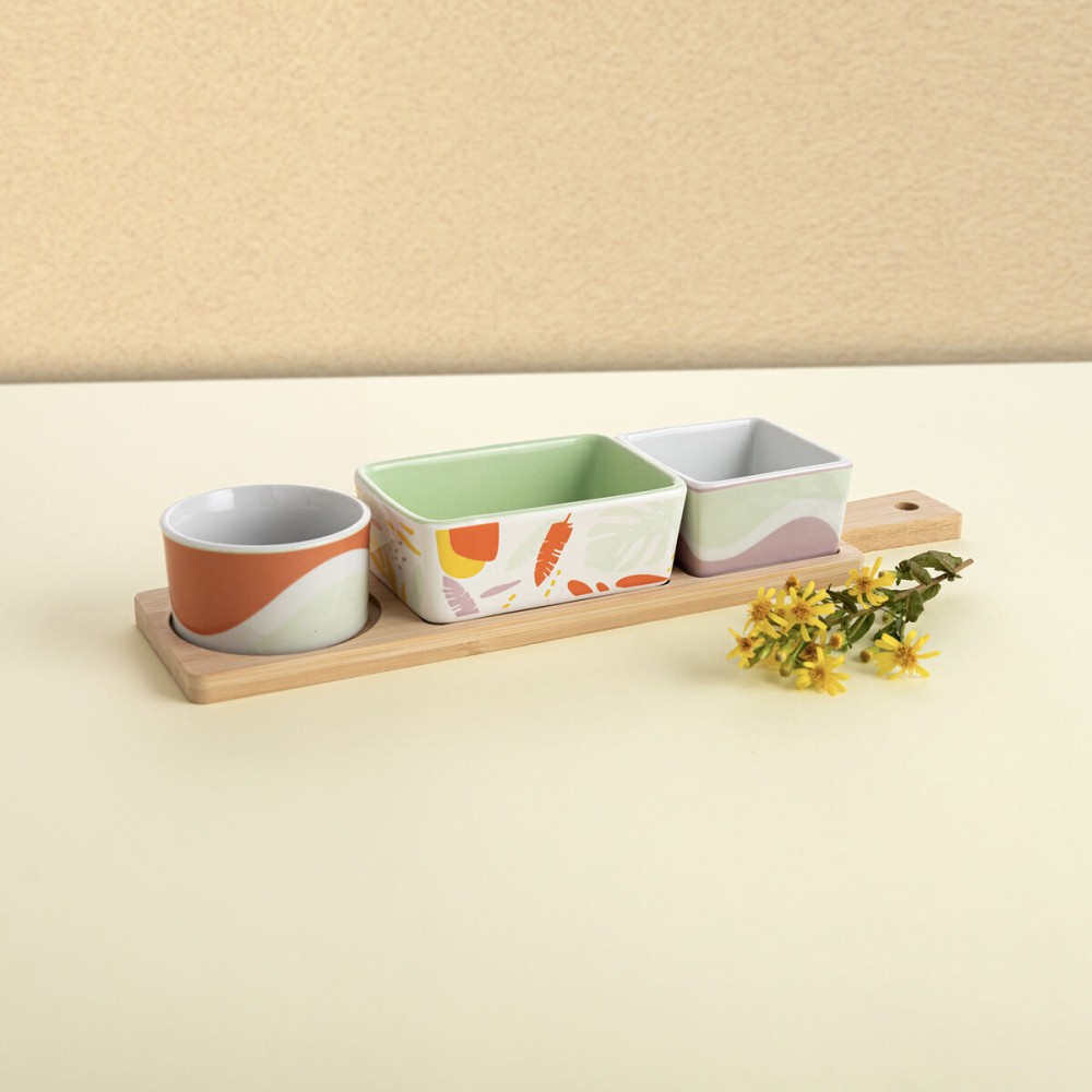 Set de service Quid Kaleido Multicouleur Bois 32 x 8 x 4,6 cm 4 Pièces