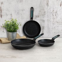 Set of pans Quid Oasis Black Metal 3 Pieces