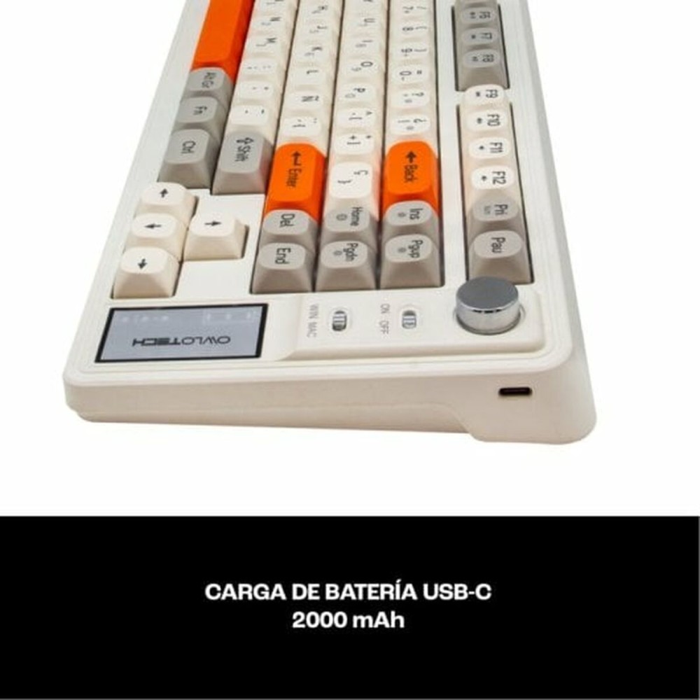 Keyboard Owlotech Orange Spanish Qwerty