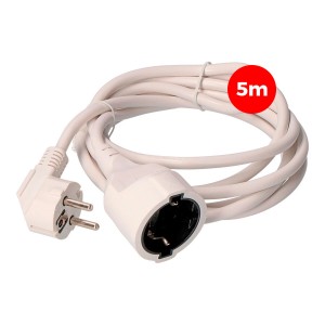 Extension Lead EDM 3 x 1,5 mm White 5 m