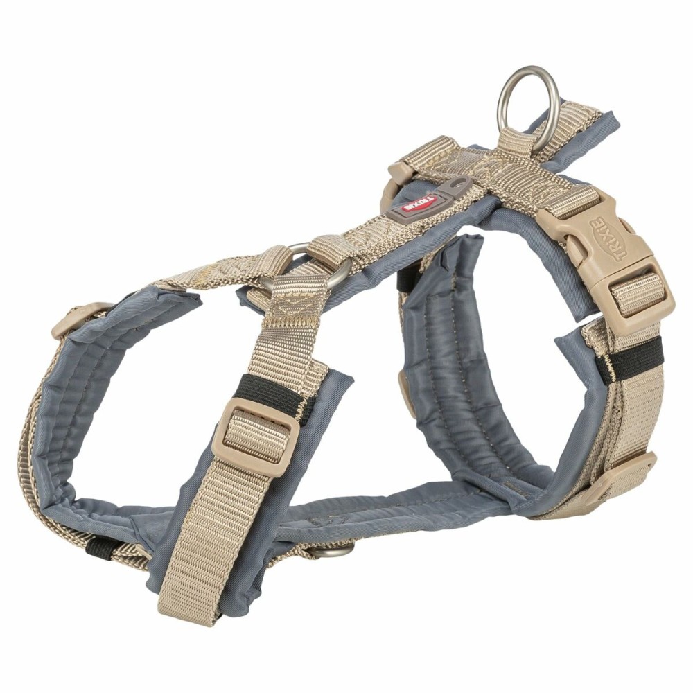 Dog Harness Trixie Premium Trekking Graphite Sand M/L