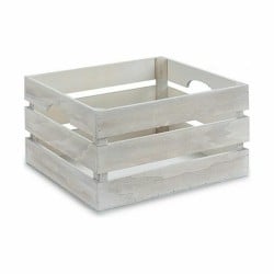 Boîte Décorative Blanc Bois 36 x 18 x 26 cm (12 Unités)