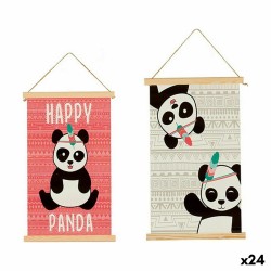 Wanddekoration Pandaknochen 1 x 54 x 33 cm (24 Stück)