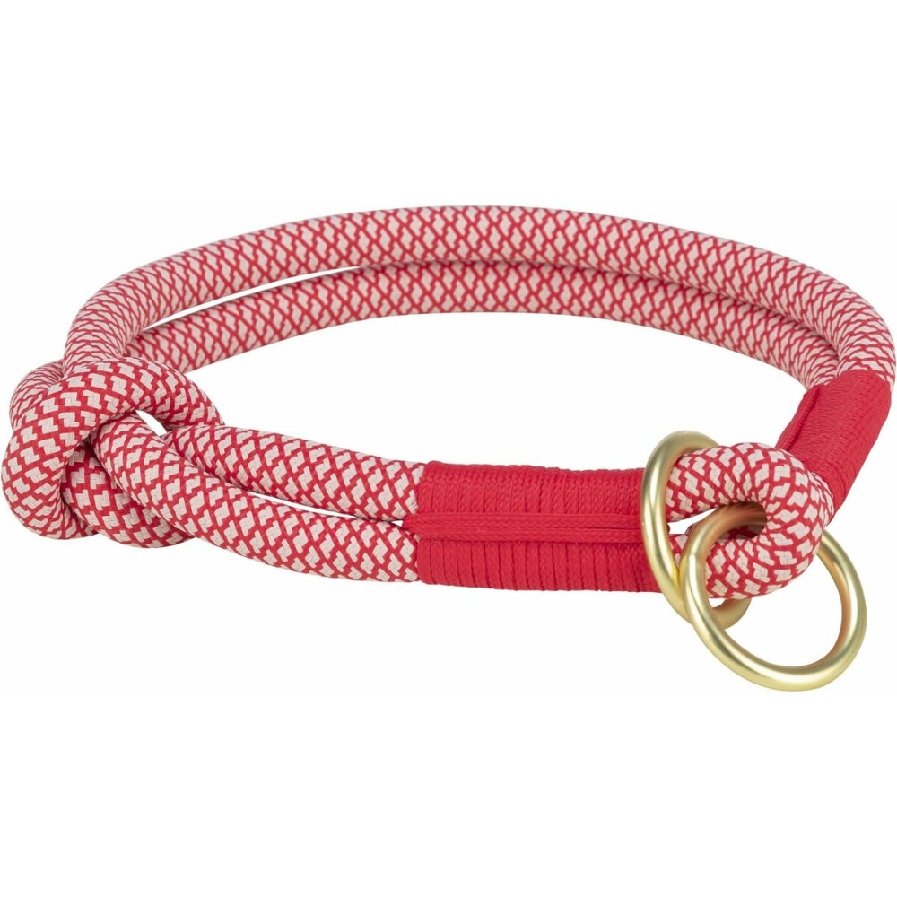 Dog Training Collars Trixie Soft Rope Red Cream S/M 40 cm