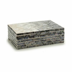 Dekorative Box Grau Perlmutt Spanplatte 15,2 x 7,2 x 25 cm (4 Stück)