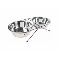 Dog Feeder Trixie Stainless steel Double 2,8 L 2 × 2,8 L