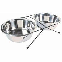 Futternapf für Hunde Trixie Edelstahl Double 2,8 L 2 × 2,8 L