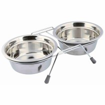 Dog Feeder Trixie Stainless steel 900 ml Double 2 × 0,9 L