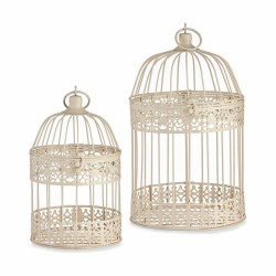 Decorative cage Set Cream (2 Units)