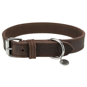 Dog collar Trixie Rustic Dark brown M/L 42-48 cm