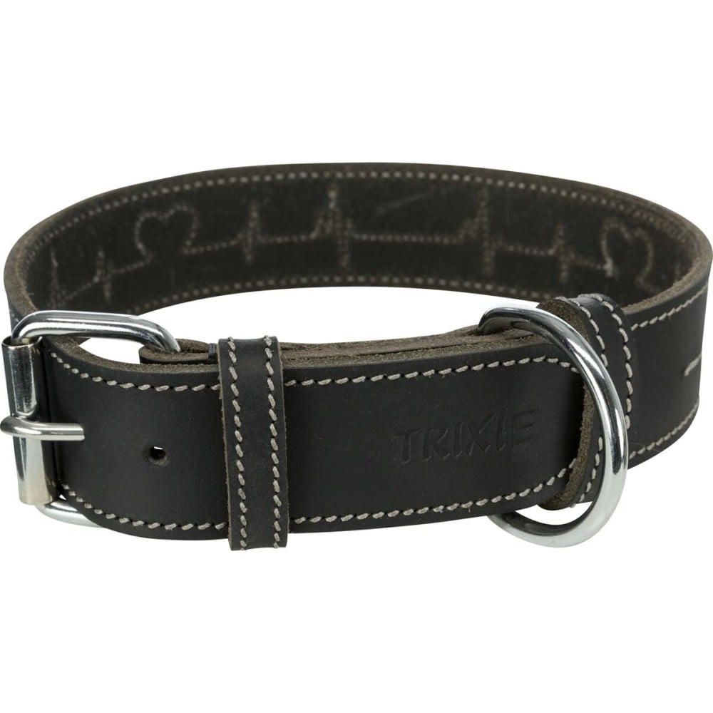 Hundehalsband Trixie Heartbeat Schwarz L/XL 55-65 cm