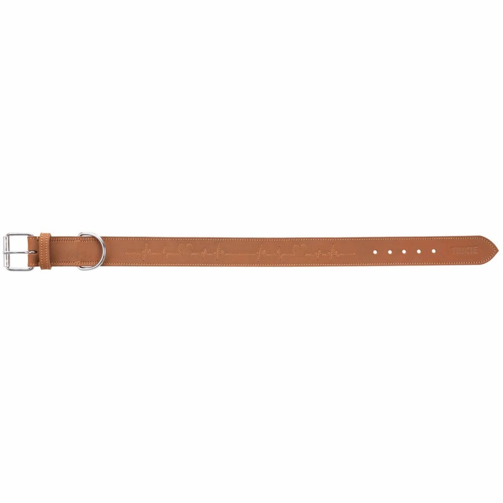 Dog collar Trixie Heartbeat Brown L 47-55 cm