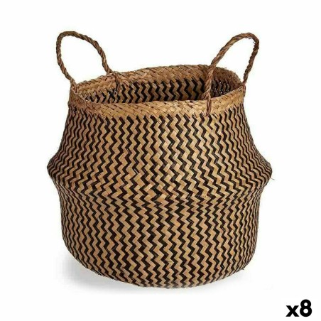 Dekorativer Korb Braun Schwarz Binsen 15 L 40 x 54 x 40 cm (8 Stück)