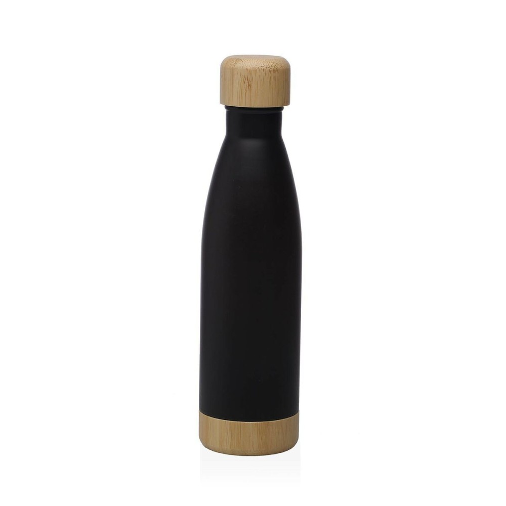 Water bottle Versa Black Steel 500 ml 7 x 27 x 7 cm