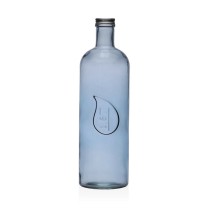 Water bottle Versa Blue Glass Aluminium 1,6 L 9,8 x 32,5 x 9,8 cm