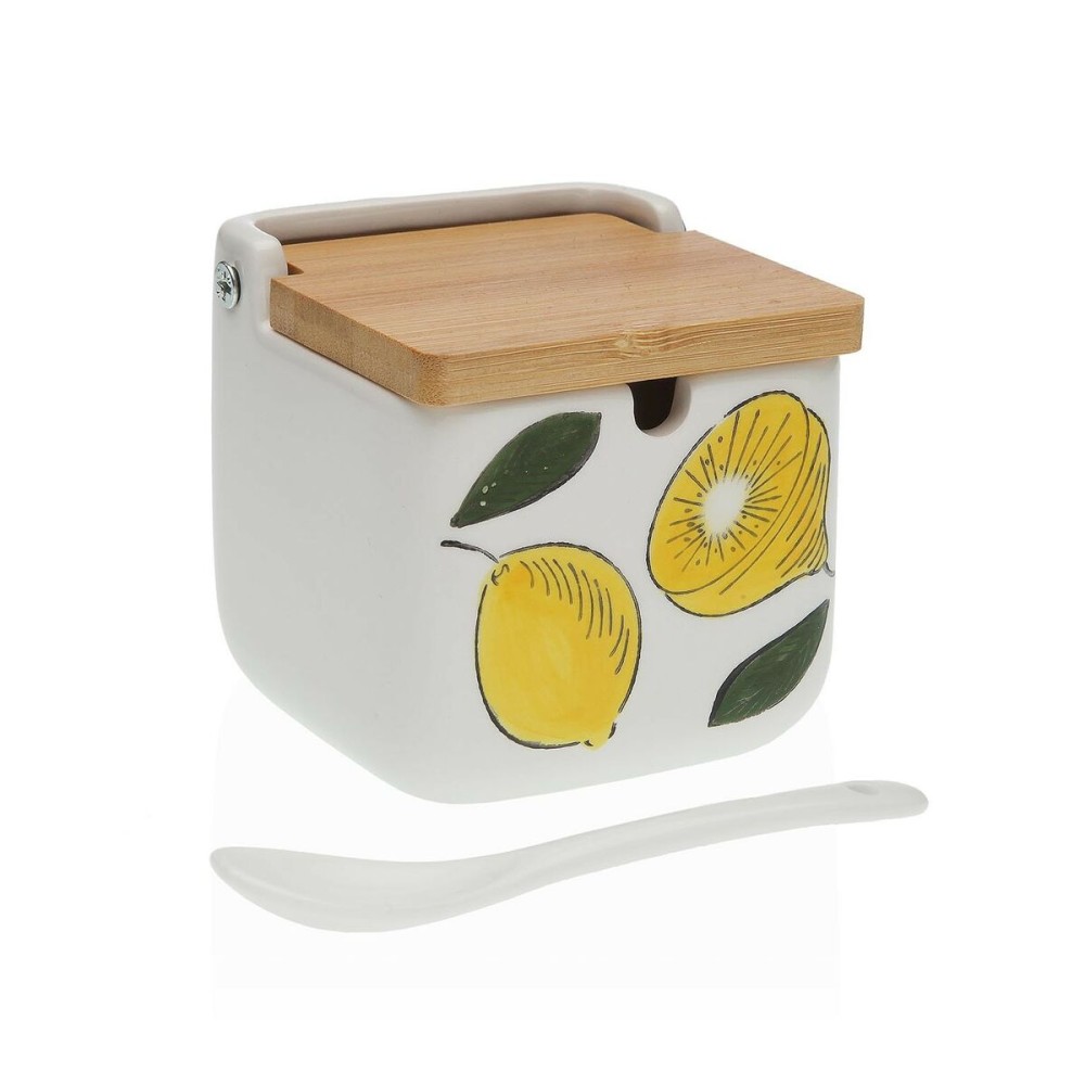 Sucrier Versa Céramique Bambou Porcelaine Dolomite 8 x 8 x 8 cm Citron