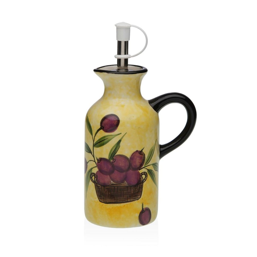 Cruet Versa PVC Ceramic Steel Dolomite Olive 6 x 12,5 x 9,5 cm