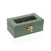 Box for watches Versa Green MDF Wood 11,5 x 8 x 21 cm