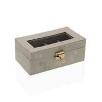 Uhrenbox Versa Beige Holz MDF 11,5 x 8 x 21 cm