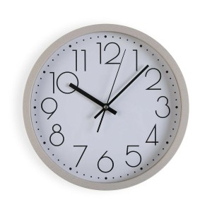 Wall Clock Versa Beige Wood 4,2 x 30 x 30 cm